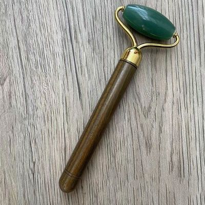 녹색 아벤투린 자이드 얼굴 롤러 얼굴 피부 관리 자이드 마사지 도구