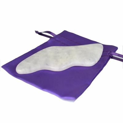 맞춤형 백색 자이드 얼굴 몸 자이드 구아샤 마사저 보드 개인 건강 관리 혜택을위한 구아샤 돌 스크래핑 보드