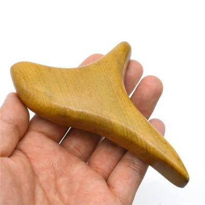 특성 마사저 자연 나무 삼각형 구아샤 발 마사지 도구 셀프 서비스 뷰티 장비