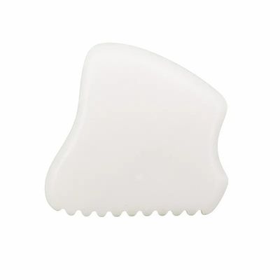 사용자 지정 로고 2024 화이트 자이드 구아 샤 얼굴 및 목 마사지 도구 뜨거운 마사저 마사저 모드 abk-2051