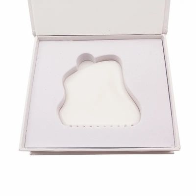 사용자 지정 로고 2024 화이트 자이드 구아 샤 얼굴 및 목 마사지 도구 뜨거운 마사저 마사저 모드 abk-2051