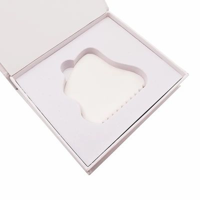 사용자 지정 로고 2024 화이트 자이드 구아 샤 얼굴 및 목 마사지 도구 뜨거운 마사저 마사저 모드 abk-2051