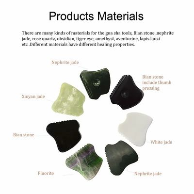 사용자 지정 로고 2024 화이트 자이드 구아 샤 얼굴 및 목 마사지 도구 뜨거운 마사저 마사저 모드 abk-2051