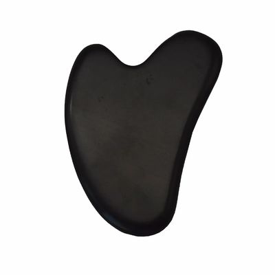 8*6cm 천연 검은 비안 돌 심장 모양 구아 샤 마사지 도구 얼굴 마사지 및 명상
