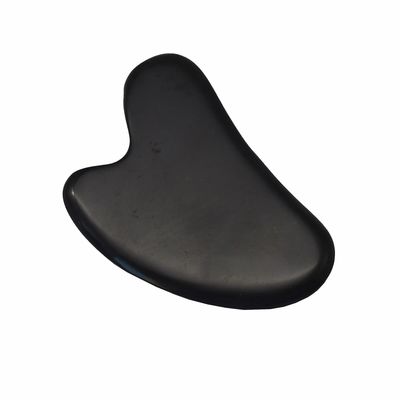 8*6cm 천연 검은 비안 돌 심장 모양 구아 샤 마사지 도구 얼굴 마사지 및 명상