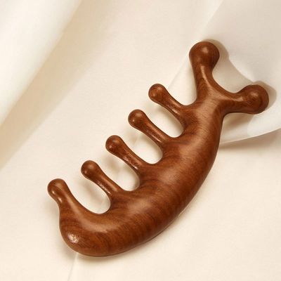 두피 휴식 도구 산달우드 머리 가와 샤 마사지 빗털 성장 및 전체 신체 메리디안 드래깅
