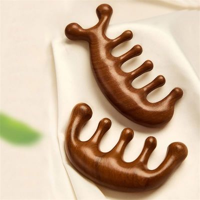 두피 휴식 도구 산달우드 머리 가와 샤 마사지 빗털 성장 및 전체 신체 메리디안 드래깅