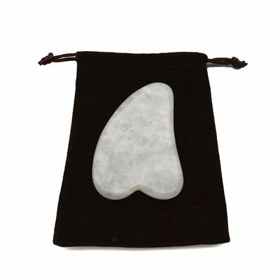 효과적 인 근육 마사지 및 미용 관리 를 위해 백색 자이드 로 만든 휴대용 구아 샤 도구