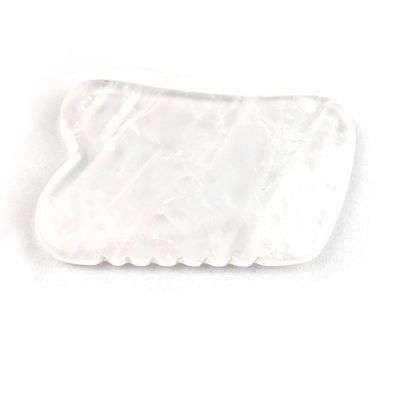 얼굴 마사지 도구 스파와 침술 치료용 맑은 쿼츠 구아 샤 스크래핑 도구