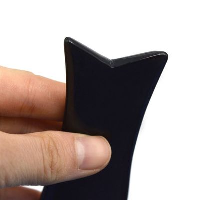 오브시디안 생선 모양 구아 샤 스크래핑 마사지 도구 사용자 지정 로고 얼굴 및 신체 플러그인 전원