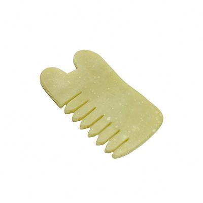 신체 건강 마사지 천연 쑤양 자이드 스톤 긁기 Guasha Comb 머리 얼굴 두피 Gua Sha 머리의 붓 도구