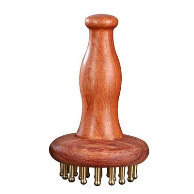 구아샤 기능 Brass Universal Meridian 마사지 Comb Body Massage Brush Scalp Relax And Hair Growth 머리의 마사지 도구