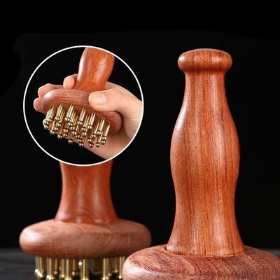 구아샤 기능 Brass Universal Meridian 마사지 Comb Body Massage Brush Scalp Relax And Hair Growth 머리의 마사지 도구