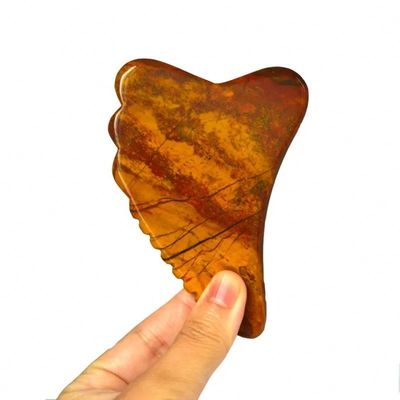 구아샤 스크래핑 마사저 보드 무카이트 자스퍼 얼굴 도구 10cm*7cm*0.6cm ISO9001 인증 마사지 보드