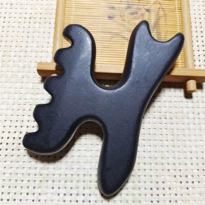 발 마사저 구아샤 치료 비안 스톤 침술 스틱 유니버설 마사지 도구 112*12mm 천연 돌