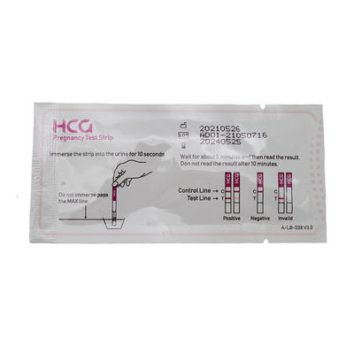 HCG 검사 스트립 임신 정확성 내부 스트립 크기 80*3mm의 초기 검출 99% 이상