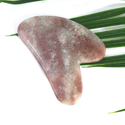 근육 마사지 심장 모양 딸기 쿼츠 구아샤 마사지 도구 크리스탈 구아샤 몸 자체 피부 관리 스파 얼굴 아름다움