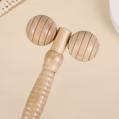 맞춤형 로고 사용 가능 마사지 제품 뷰티 개인 관리 제품 나무 뷰티 스파 피부 리프팅 3D 얼굴 롤러 마사저 스틱