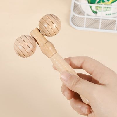 맞춤형 로고 사용 가능 마사지 제품 뷰티 개인 관리 제품 나무 뷰티 스파 피부 리프팅 3D 얼굴 롤러 마사저 스틱