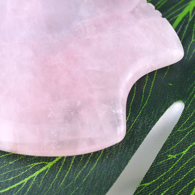 사용자 지정 로고 셸 모양 로즈 쿼츠 구아 샤 마사지 도구 근육 마사지 및 피부 관리 스파 뷰티 장비