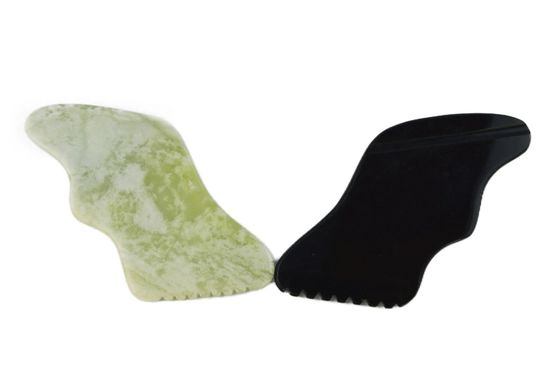 인기가 있는 심장 모양 네프라이트 자이드 구아 샤 마사지 도구 몸과 얼굴 마사저