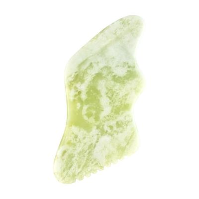 신체 마사저 천연 녹색 자이드 가샤 항 노화 중국어 시우안 자이드 번개 모양 가와 샤 스크래핑 마사지 도구