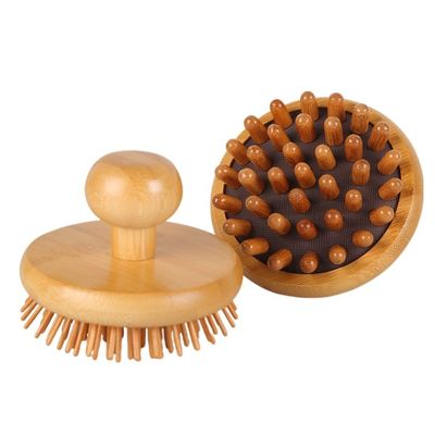 갈색 버섯 모양 대나무 구아 샤 두피 마사지 에어백 빗 목재 구아샤 도구 머리 휴식 마사지 머리 건강 관리 뷰티 브러쉬