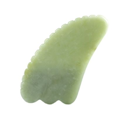 몸 마사지 장비 설명서 자막 조각 및 부풀이 감소를 위해 자연 녹색 Xiuyan 자이드로 만든 GuaSha 도구