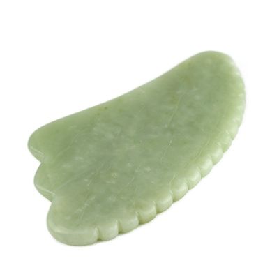 몸 마사지 장비 설명서 자막 조각 및 부풀이 감소를 위해 자연 녹색 Xiuyan 자이드로 만든 GuaSha 도구