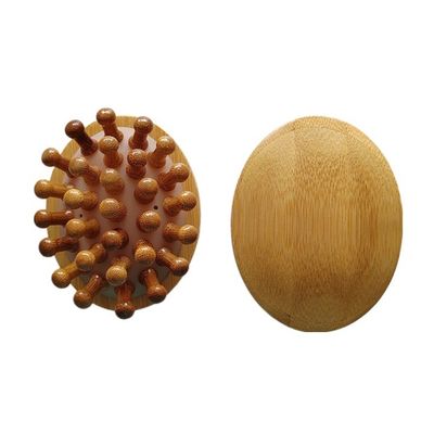 몸 근육 갈색 인기가 있는 천연 Bambu Gua Sha Scalp 마사지 에어백 Comb 목재 Guasha 도구 머리 휴식 마사지 머리 건강 관리 뷰티 브러쉬