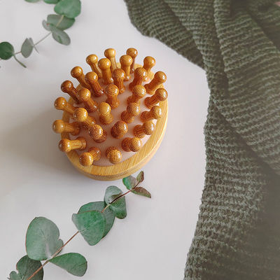 몸 근육 갈색 인기가 있는 천연 Bambu Gua Sha Scalp 마사지 에어백 Comb 목재 Guasha 도구 머리 휴식 마사지 머리 건강 관리 뷰티 브러쉬