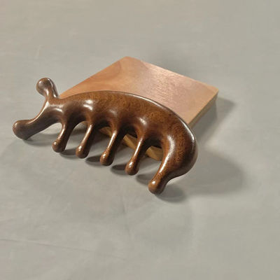 사용자 지정 로고 가공 가능 브라운 넓은 치아 머리 두피 마사지 Comb 제조 자연 나무 샌들우드 Gus Sha Comb