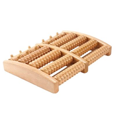 맞춤 로고 사용 가능 텐어 마사지 및 메리디언 드래깅 치료용 목재 발 롤러 마사저