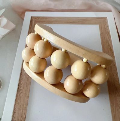 갈색 목재 전체 몸 마사저 등 목 다리 팔 맞춤형 로고 가용d 휴식 마사지 볼 롤러 휴대용