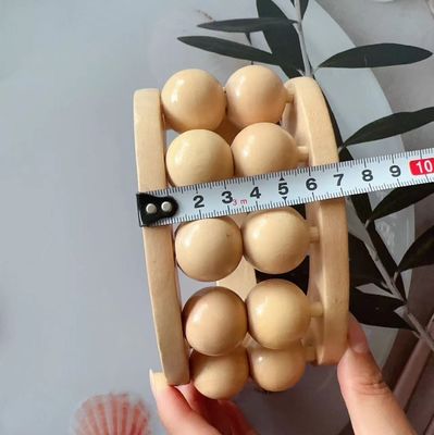 갈색 목재 전체 몸 마사저 등 목 다리 팔 맞춤형 로고 가용d 휴식 마사지 볼 롤러 휴대용