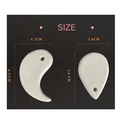 고령화 방지 및 밝은 피부를위한 전통적인 세라믹 구아샤 보드 신체 마사지 도구
