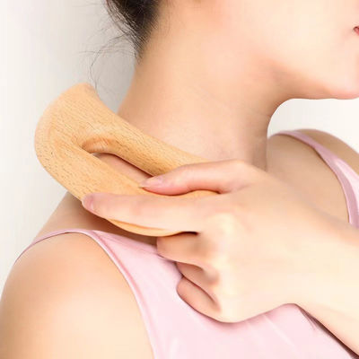 몸 자체 피부 관리 스파 얼굴 리프팅 뷰티 샐러리 목재 구아 샤 마사지 도구 사용자 지정 로고와 갈색