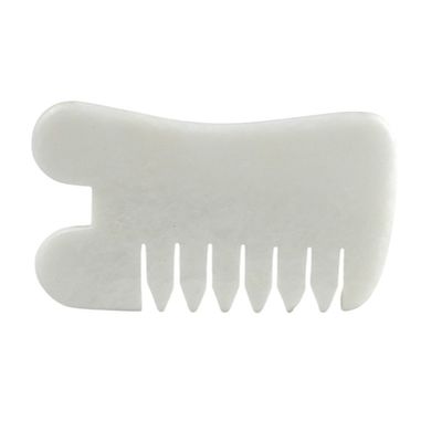 천연 Xiuyan Jade Gua Sha 머리 마사지 빗 Guasha 머리 마사지 헤어 헬스케어 샐러드 미용 도구 근육 마사지