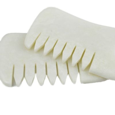 천연 Xiuyan Jade Gua Sha 머리 마사지 빗 Guasha 머리 마사지 헤어 헬스케어 샐러드 미용 도구 근육 마사지