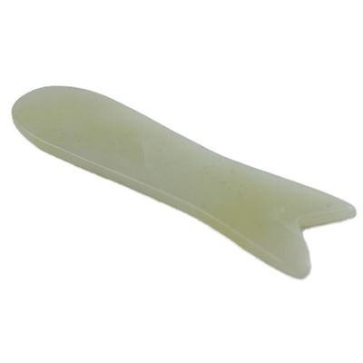 얼굴 몸 마사지 도구 피부 관리 미용실 장비 스파 천연 물고기 모양 Xiuyan Jade Gua Sha 스크래핑 보드