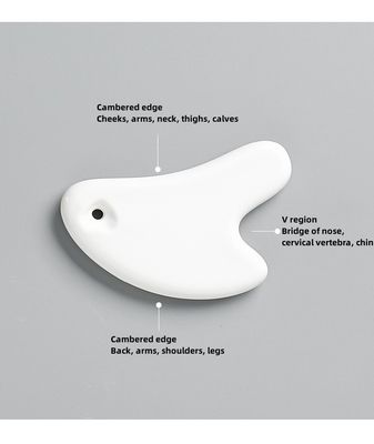 V 얼굴 리프팅 세라믹 Guasha 마사지 도구 림프 배수 및 의료 등급 Gua Sha 보드