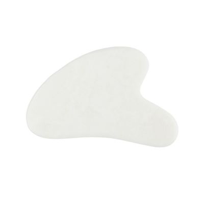 천연 자이드 스톤 구아샤 보드 (Natural Jade Stone Guasha Board) 가 구아샤 스크래핑 마사지 (Gua Sha Scraping Massage on Face) 의 맞춤식 로고가 있습니다.