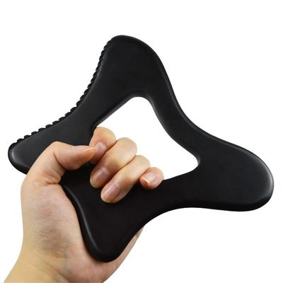 사용자 지정 로고 구아샤 스톤 블랙 비안 스톤 구아샤 마사지 도구 신체 휴식 및 피부 관리