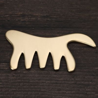 금 구리 빗 Brass Gua Sha 보드 SPA 침술 스크래핑을 위한 신체 마사지 도구