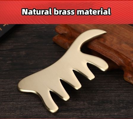 금 구리 빗 Brass Gua Sha 보드 SPA 침술 스크래핑을 위한 신체 마사지 도구