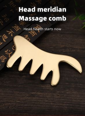 금 구리 빗 Brass Gua Sha 보드 SPA 침술 스크래핑을 위한 신체 마사지 도구