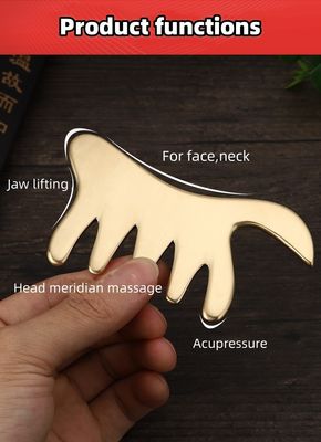금 구리 빗 Brass Gua Sha 보드 SPA 침술 스크래핑을 위한 신체 마사지 도구
