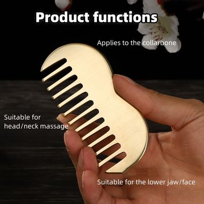 Brass Gua Sha Scalp Massage Comb 인기가 있는 제품 2024 구리 Guasha 아쿠프레셔 포인트 마사저 도구 스크래핑 장치
