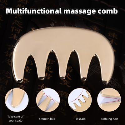 구리 가샤 마사지 도구 금속 청금 머리 가샤 빗 아쿠푼처 머리 아쿠푼처 빗 스칼핑 포인트 장치