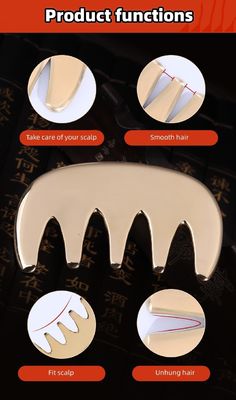 구리 가샤 마사지 도구 금속 청금 머리 가샤 빗 아쿠푼처 머리 아쿠푼처 빗 스칼핑 포인트 장치